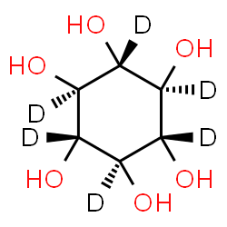 ChemSpider 2D Image | (1r,2r,3r,4r,5r,6r)-1,2,3,4,5,6-(~2~H_6_)Cyclohexanehexol | C6H6D6O6