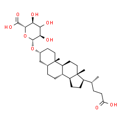 ChemSpider 2D Image | (3alpha,5beta)-24-Hydroxy-24-oxocholan-3-yl (3xi)-beta-D-ribo-hexopyranosiduronic acid | C30H48O9