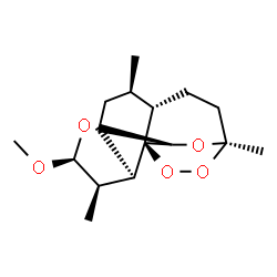 ChemSpider 2D Image | (1R,4S,5R,8R,9R,10S,12R,13R)-10-Methoxy-1,5,9-trimethyl-11,14,15,16-tetraoxatetracyclo[10.3.1.0~4,13~.0~8,13~]hexadecane | C16H26O5