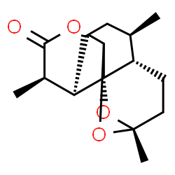 ChemSpider 2D Image | (1S,4S,5R,8R,9R,13R)-1,5,9-Trimethyl-11,14,15-trioxatetracyclo[10.2.1.0~4,13~.0~8,13~]pentadecan-10-one | C15H22O4