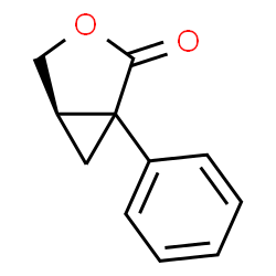 ChemSpider 2D Image | (5R)-1-Phenyl-3-oxabicyclo[3.1.0]hexan-2-one | C11H10O2