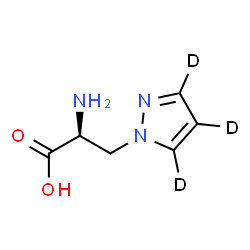 ChemSpider 2D Image | 3-(~2~H_3_)-1H-Pyrazol-1-yl-L-alanine | C6H6D3N3O2