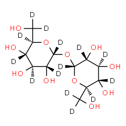 ChemSpider 2D Image | alpha-D-(C~1~,C~2~,C~3~,C~4~,C~6~,C~6~,5-~2~H_7_)Glucopyranosyl alpha-D-(C~1~,C~2~,C~3~,C~4~,C~6~,C~6~,5-~2~H_7_)glucopyranoside | C12H8D14O11