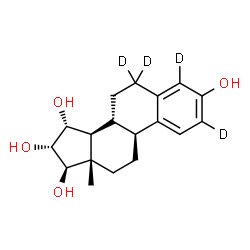 ChemSpider 2D Image | (15alpha,16alpha,17beta)-(2,4,6,6-~2~H_4_)Estra-1(10),2,4-triene-3,15,16,17-tetrol | C18H20D4O4