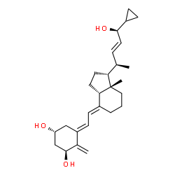 ChemSpider 2D Image | (1S,3R,5E,7E,13alpha,22E,24S)-26,27-Cyclo-9,10-secocholesta-5,7,10,22-tetraene-1,3,24-triol | C27H40O3