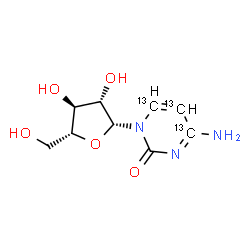 ChemSpider 2D Image | Cytarabine-13C3 | C613C3H13N3O5