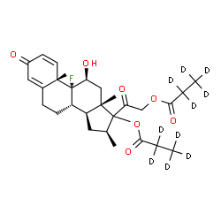 ChemSpider 2D Image | (11beta,16beta,17xi)-9-Fluoro-11-hydroxy-16-methyl-3,20-dioxopregna-1,4-diene-17,21-diyl di(~2~H_5_)propanoate | C28H27D10FO7