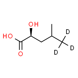 ChemSpider 2D Image | (2S)-2-Hydroxy-4-methyl(5,5,5-~2~H_3_)pentanoic acid | C6H9D3O3