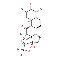 ChemSpider 2D Image | 17,21-Dihydroxy(2,4,12,12,21,21-~2~H_6_)pregna-1,4-diene-3,11,20-trione | C21H20D6O5