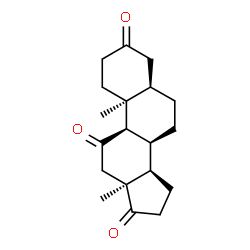 ChemSpider 2D Image | (5beta,9beta,14beta)-Androstane-3,11,17-trione | C19H26O3