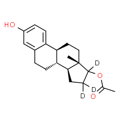 ChemSpider 2D Image | 3-Hydroxy(16,16,17-~2~H_3_)estra-1(10),2,4-trien-17-yl acetate | C20H23D3O3
