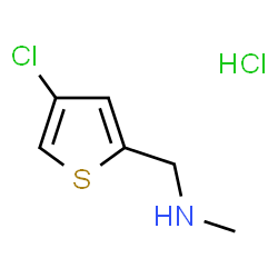 ChemSpider 2D Image | 1-(4-Chloro-2-thienyl)-N-methylmethanamine hydrochloride (1:1) | C6H9Cl2NS