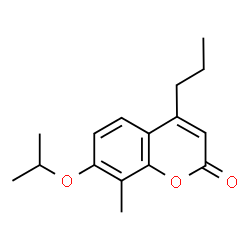 ChemSpider 2D Image | 7-Isopropoxy-8-methyl-4-propyl-2H-chromen-2-one | C16H20O3