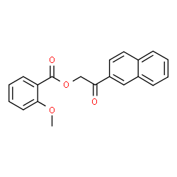 ChemSpider 2D Image | 2-(2-Naphthyl)-2-oxoethyl 2-methoxybenzoate | C20H16O4