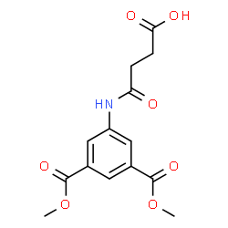 ChemSpider 2D Image | 4-{[3,5-Bis(methoxycarbonyl)phenyl]amino}-4-oxobutanoic acid | C14H15NO7