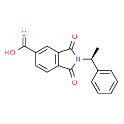 ChemSpider 2D Image | 1,3-Dioxo-2-[(1S)-1-phenylethyl]-5-isoindolinecarboxylic acid | C17H13NO4