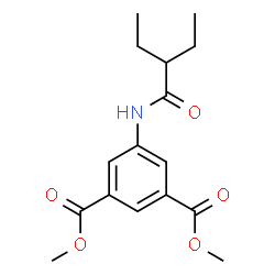 ChemSpider 2D Image | Dimethyl 5-[(2-ethylbutanoyl)amino]isophthalate | C16H21NO5