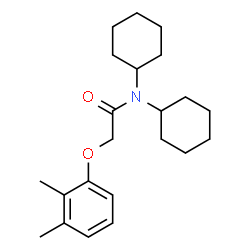 ChemSpider 2D Image | N,N-Dicyclohexyl-2-(2,3-dimethylphenoxy)acetamide | C22H33NO2