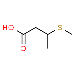 ChemSpider 2D Image | 3-(Methylthio)butanoic acid | C5H10O2S
