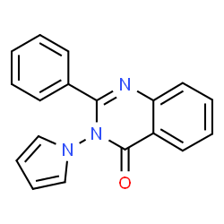 ChemSpider 2D Image | 2-Phenyl-3-(1H-pyrrol-1-yl)-4(3H)-quinazolinone | C18H13N3O