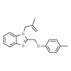 ChemSpider 2D Image | 2-[(4-Methylphenoxy)methyl]-1-(2-methyl-2-propen-1-yl)-1H-benzimidazole | C19H20N2O