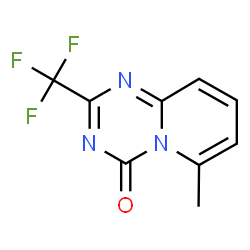 ChemSpider 2D Image | 6-Methyl-2-(trifluoromethyl)-4H-pyrido[1,2-a][1,3,5]triazin-4-one | C9H6F3N3O