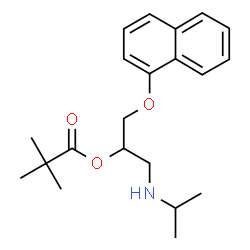 ChemSpider 2D Image | 1-(Isopropylamino)-3-(1-naphthyloxy)-2-propanyl pivalate | C21H29NO3