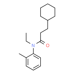 ChemSpider 2D Image | 3-Cyclohexyl-N-ethyl-N-(2-methylphenyl)propanamide | C18H27NO
