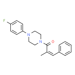 ChemSpider 2D Image | (2Z)-1-[4-(4-Fluorophenyl)-1-piperazinyl]-2-methyl-3-phenyl-2-propen-1-one | C20H21FN2O