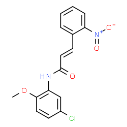 ChemSpider 2D Image | (2E)-N-(5-Chloro-2-methoxyphenyl)-3-(2-nitrophenyl)acrylamide | C16H13ClN2O4