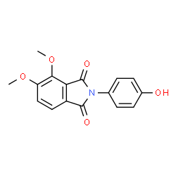 ChemSpider 2D Image | 2-(4-Hydroxyphenyl)-4,5-dimethoxy-1H-isoindole-1,3(2H)-dione | C16H13NO5