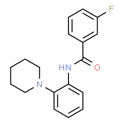 ChemSpider 2D Image | 3-Fluoro-N-[2-(1-piperidinyl)phenyl]benzamide | C18H19FN2O