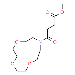 ChemSpider 2D Image | Methyl 4-oxo-4-(1,4,7-trioxa-10-azacyclododecan-10-yl)butanoate | C13H23NO6