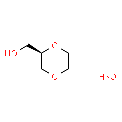 ChemSpider 2D Image | (2R)-1,4-Dioxan-2-ylmethanol hydrate (1:1) | C5H12O4
