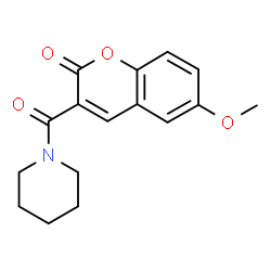ChemSpider 2D Image | 6-Methoxy-3-(piperidine-1-carbonyl)-chromen-2-one | C16H17NO4