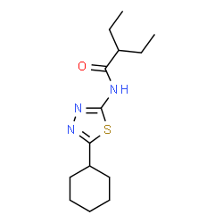 ChemSpider 2D Image | N-(5-Cyclohexyl-1,3,4-thiadiazol-2-yl)-2-ethylbutanamide | C14H23N3OS
