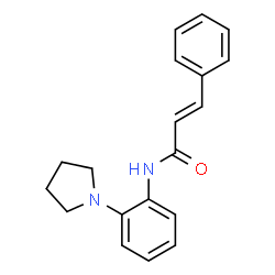 ChemSpider 2D Image | (2E)-3-Phenyl-N-[2-(1-pyrrolidinyl)phenyl]acrylamide | C19H20N2O