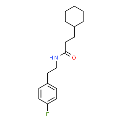 ChemSpider 2D Image | 3-Cyclohexyl-N-[2-(4-fluorophenyl)ethyl]propanamide | C17H24FNO