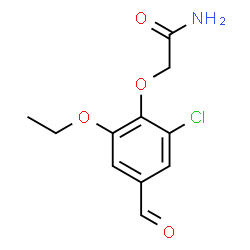 ChemSpider 2D Image | 2-(2-Chloro-6-ethoxy-4-formylphenoxy)acetamide | C11H12ClNO4
