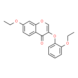 ChemSpider 2D Image | 7-Ethoxy-3-(2-ethoxyphenoxy)-4H-chromen-4-one | C19H18O5
