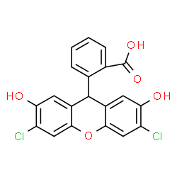 ChemSpider 2D Image | 2-(3,6-Dichloro-2,7-dihydroxy-9H-xanthen-9-yl)benzoic acid | C20H12Cl2O5