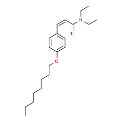 ChemSpider 2D Image | (2Z)-N,N-Diethyl-3-[4-(octyloxy)phenyl]acrylamide | C21H33NO2