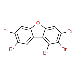 ChemSpider 2D Image | 1,2,3,7,8-Pentabromodibenzofuran | C12H3Br5O