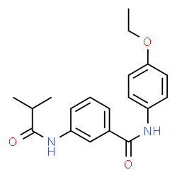 ChemSpider 2D Image | N-(4-Ethoxyphenyl)-3-(isobutyrylamino)benzamide | C19H22N2O3