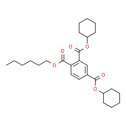 ChemSpider 2D Image | 2,4-Dicyclohexyl 1-hexyl 1,2,4-benzenetricarboxylate | C27H38O6