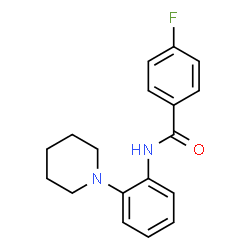 ChemSpider 2D Image | 4-Fluoro-N-[2-(1-piperidinyl)phenyl]benzamide | C18H19FN2O