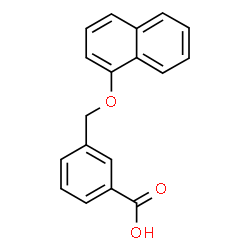 ChemSpider 2D Image | 3-[(1-Naphthyloxy)methyl]benzoic acid | C18H14O3