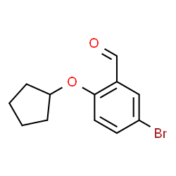 ChemSpider 2D Image | 5-Bromo-2-(cyclopentyloxy)benzaldehyde | C12H13BrO2