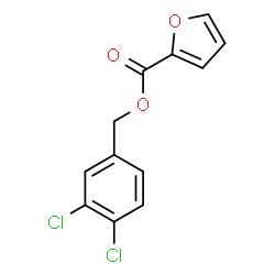 ChemSpider 2D Image | 3,4-Dichlorobenzyl 2-furoate | C12H8Cl2O3