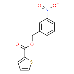 ChemSpider 2D Image | 3-Nitrobenzyl 2-thiophenecarboxylate | C12H9NO4S